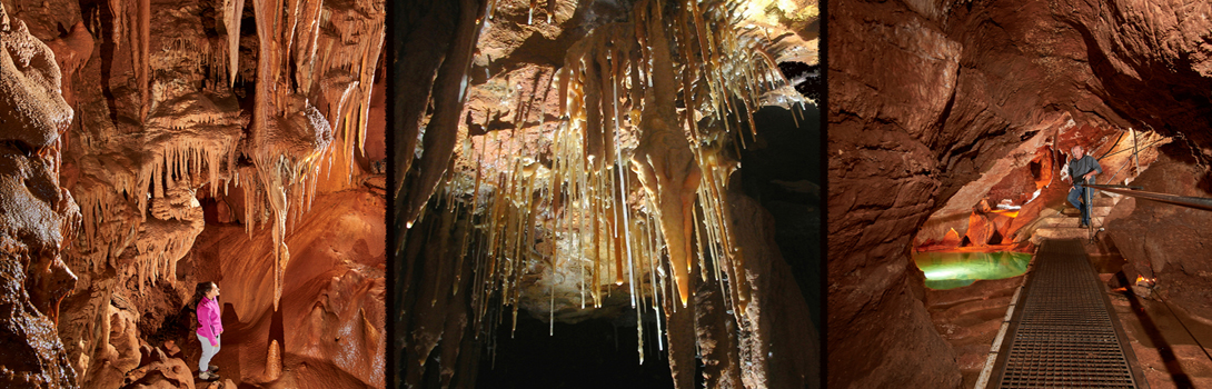 3 photos paysages grotte